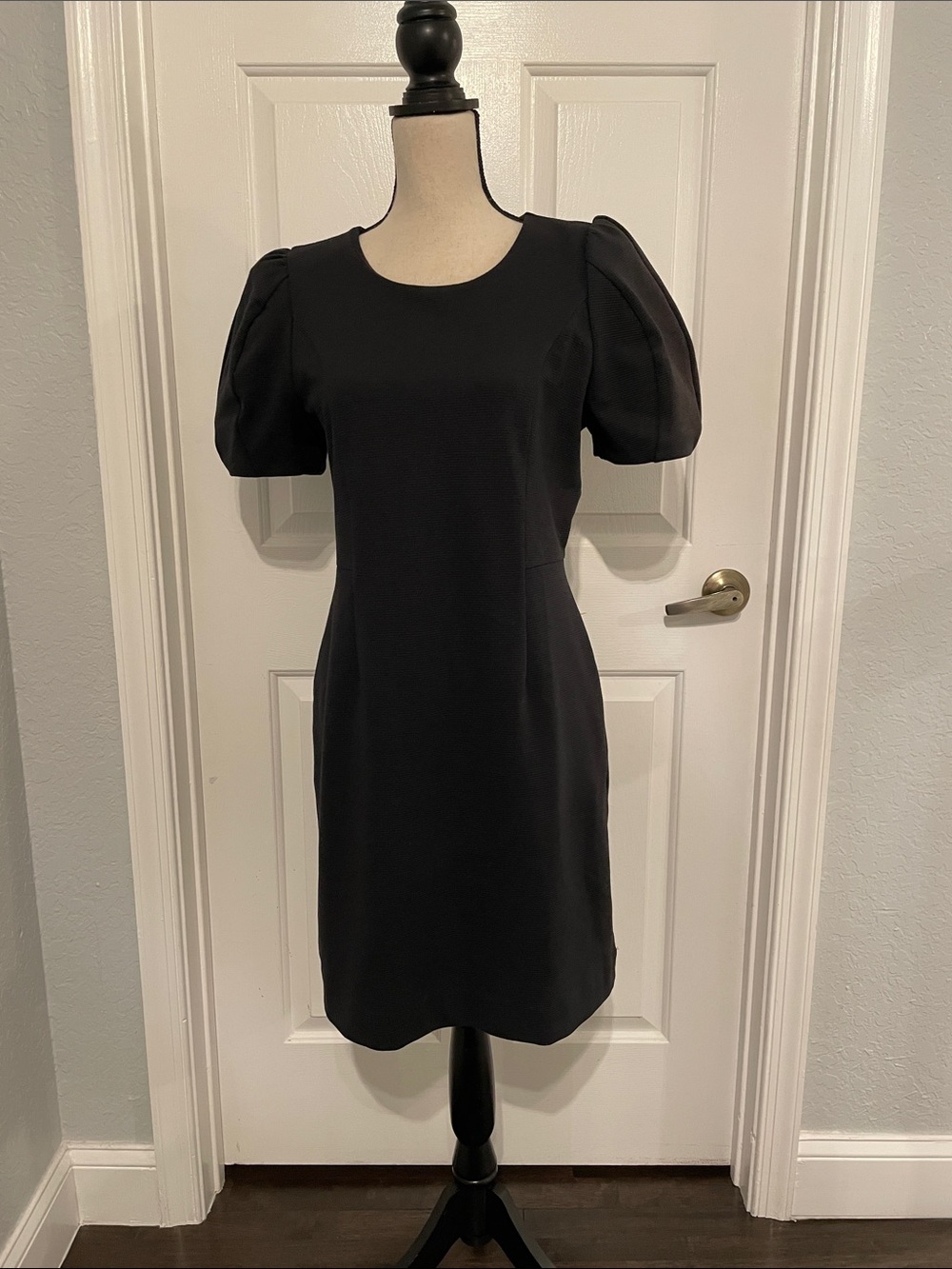 Lilly Pulitzer Black Puff-Sleeve Mini Dress